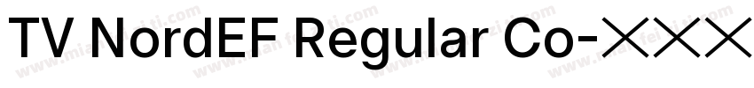 TV NordEF Regular Co字体转换